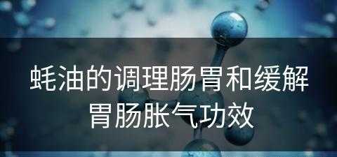 蚝油的调理肠胃和缓解胃肠胀气功效